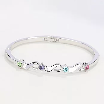 AmaZing 春風物語-歐美風繽紛嫩粉水晶手環 (4色可選)彩色