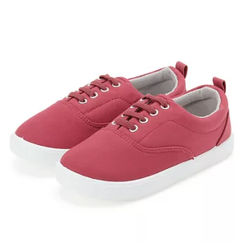 [MUJI無印良品]兒童有機棉足感舒適帆布鞋煙燻粉