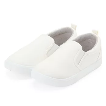 [MUJI無印良品]兒童有機棉足感舒適休閒鞋柔白