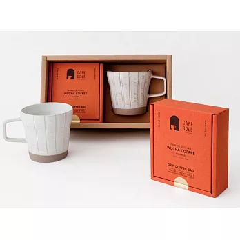 【CAFE SOLE．月下獨樂咖啡組】大好吉日馬克杯&阿里山吾佳莊園咖啡掛耳盒 (5入/盒)