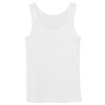 [MUJI無印良品]女有機棉針織無側縫坦克背心S白色