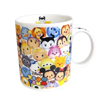 【日本進口正版】迪士尼 TSUM TSUM 握柄陶瓷 馬克杯/咖啡杯 -集合款