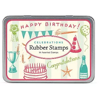 【Cavallini】Rubber Stamp印章組_慶祝派對