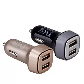 MOMAX 1-TAKE DUAL USB車充(3.4A)香檳金