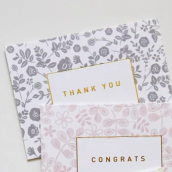 Dailylike 經典時刻摺疊小卡片-07質灰-感謝