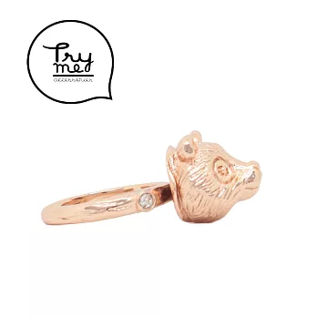 Try Me 金色熊貓戒指玫瑰金