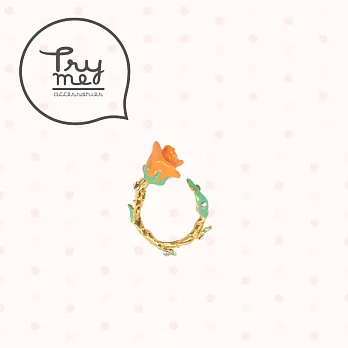 Try Me 精巧玫瑰戒指橘色