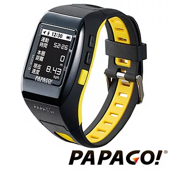 PAPAGO! GoWatch770 GPS全中文多功能專業軌跡記錄運動錶-閃耀黃
