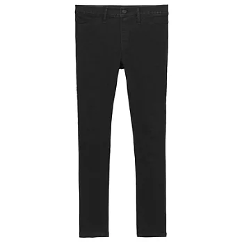 [MUJI無印良品]女棉混超彈力丹寧緊身褲黑色M黑色