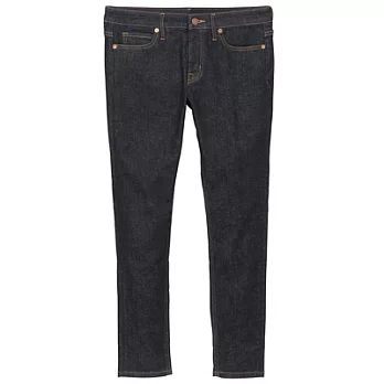 [MUJI無印良品]女有機棉混丹寧超彈力緊身褲25暗藍