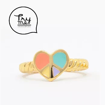 Try Me 迷你和平愛心戒指愛心四色