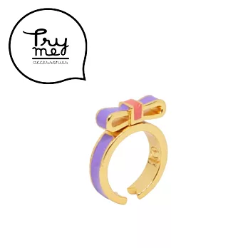 Try Me 蝴蝶結甜心尾戒紫色