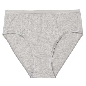 [MUJI無印良品]女有機棉混彈性無側縫高腰內褲S灰色