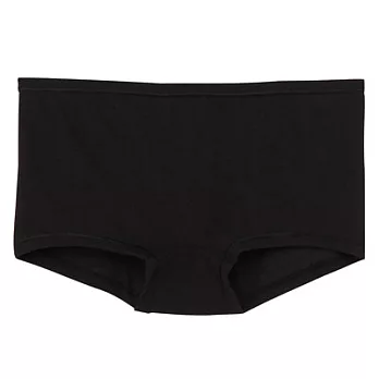 [MUJI無印良品]女有機棉混彈性無側縫平口內褲M黑色