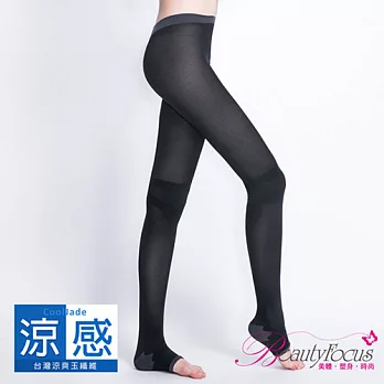 BeautyFocus台灣製漸進機能夜寢睡眠褲襪2435-經典黑M-L