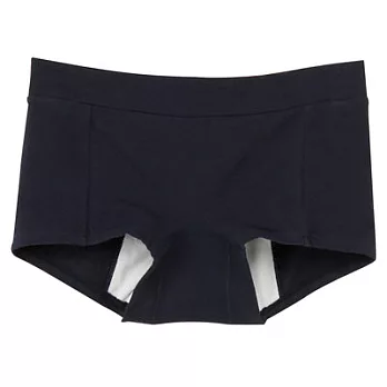[MUJI無印良品]女有機棉混彈性拳擊生理內褲S深藍