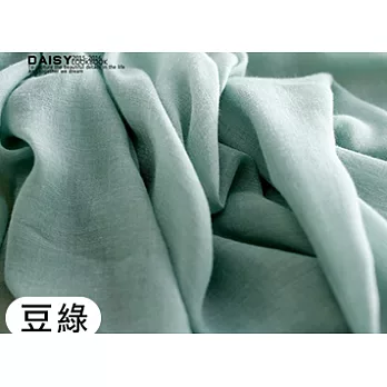 【MOKO】素色棉麻圍巾 -豆綠色