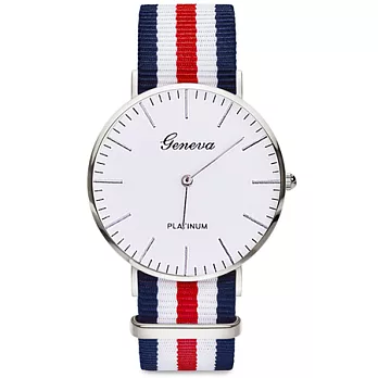 Watch-123 瑞典學院風薄型時尚帆布腕錶 (6色任選)尼龍1