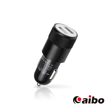 aibo AF603 雙USB鋁合金車用充電器(3.1A)黑色