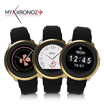 MyKRONOZ ZeRound 觸控通訊語音智慧腕錶-金色金色