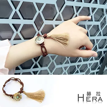 【Hera】赫拉 波西米亞風皮絨流蘇寶石手鍊