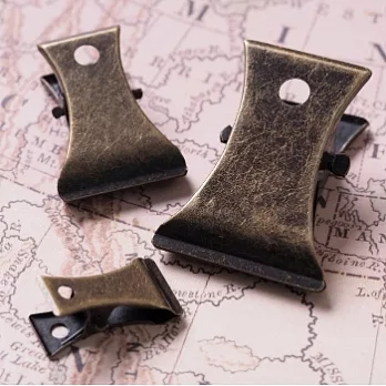 【VELOS】復古方頭金屬夾(綜合)(3入)