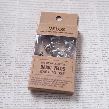 【VELOS】銀色圖釘(12入)