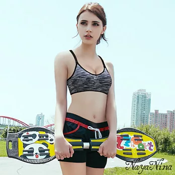 Naya Nina炫彩工字背運動無鋼圈內衣L(黑色)L