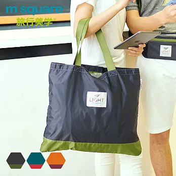 m square輕量摺疊購物袋灰色