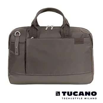 TUCANO AGIO 15吋雅痞自在商務側背包- 棕灰