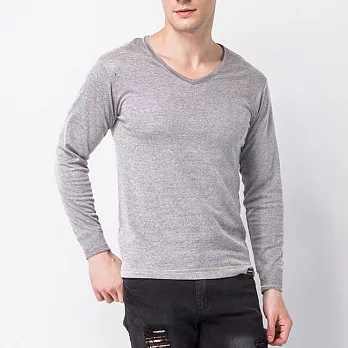 【MORINO摩力諾】抗菌防臭速乾長袖衫M灰色