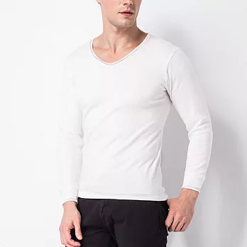 【MORINO摩力諾】抗菌防臭速乾長袖衫M白色