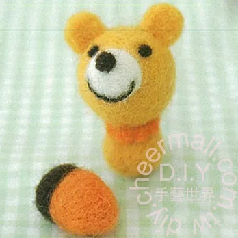 羊毛氈簡單吊飾材料包-熊