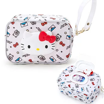 【日本進口正版】三麗鷗 Hello Kitty 濕紙巾 收納包/化妝包 SANRIO