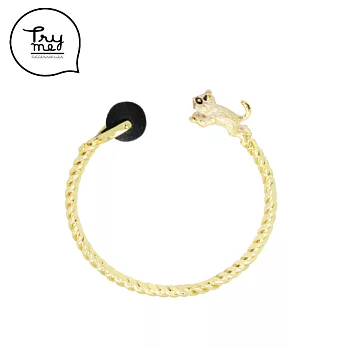 Try Me 貓咪遊樂園手環天鵝絨黑