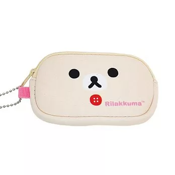 【日本進口正版】San-X 拉拉熊 長型 防震 收納包/卡片包/零錢包 Rilakkuma-懶熊妹款