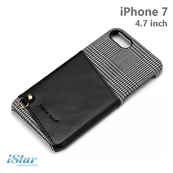 【日本 PGA-iJacket】iPhone7 質感皮革口袋造型背蓋系列 - 灰色MCA03灰色