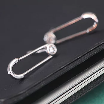 AmaZing 上班族OL風迴紋針925銀耳針