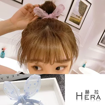 【Hera】赫拉 兔耳朵花苞頭/丸子頭盤髮髮棒(八款)水藍色網紗