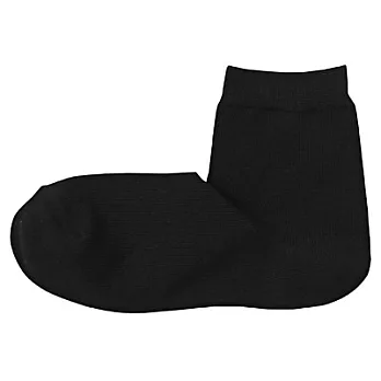 [MUJI無印良品]殘系直角襪/三雙組23~25cm黑色