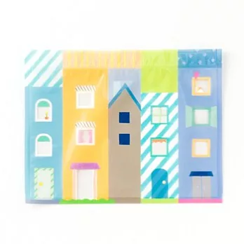 【AIUEO】童趣插畫B6夾鏈袋(3入)_blue town