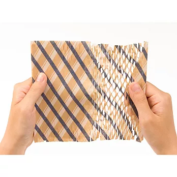 MIDORI Chotto花紋彈性包裝紙-藍格子