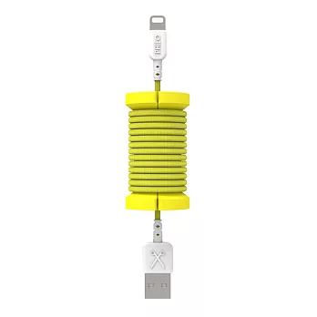 義大利PHILO Lightning - USB 繽紛編織傳輸線 100cm黃