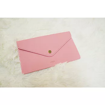 《Cuir》信封袋包。粉