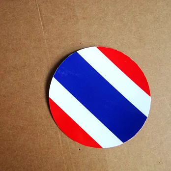 【國旗商品創意館】泰國旗圓形抗ＵＶ、防水貼紙／Thailand~