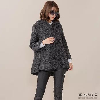 【KT】A字保暖毛呢外套(黑)-M-XL　XL黑