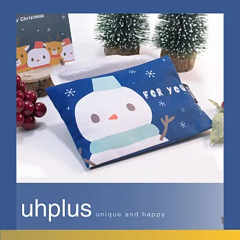 uhplus 聖誕暖手組- 小雪人(暖手包+聖誕卡)