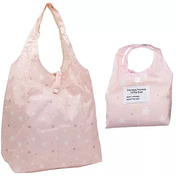 【日本進口正版】超人氣 星星 折疊 購物袋/環保袋/手提袋 防潑水 -粉紅款