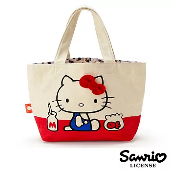 【日本進口正版】三麗鷗 Hello Kitty 帆布 手提袋/便當袋/帆布袋 Sanrio
