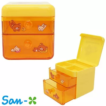 【日本進口正版】San-X 拉拉熊 桌上 抽屜盒/收納盒 懶懶熊 Rilakkuma